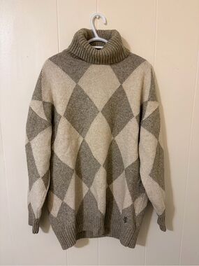 Pringle of Scotland x H&M Turtleneck Argyle Pattern Women’s Sweater- M